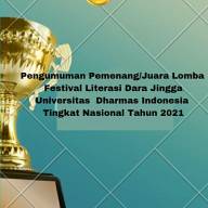 Pengumuman Pemenang/ Juara Lomba Festival Literasi Dara Jingga Universitas Dharmas Indonesia Tingkat Nasional Tahun 2021