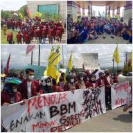 Ratusan Mahasiswa Undhari dan AMD Gelar Unjuk Rasa di Gedung DPRD Kabupaten Dharmasraya